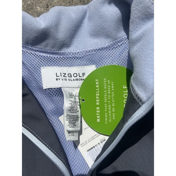 NWT LIZGOLF Full Zip Vest Size S Fully Lined Pocket Zip Light Blue Golf RP:80$ - Picture 5 of 5